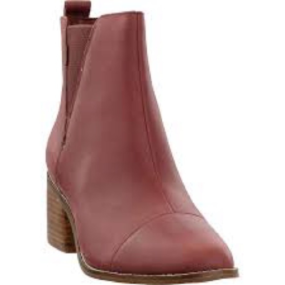 TOMS Esme Burnt Henna Leather Ankle Boots - Picture 2 of 12